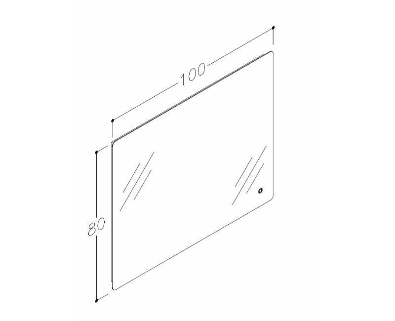 Kame GRACE Spogulis ar LED apgaismojumu 100x80cm, MRL/100-80