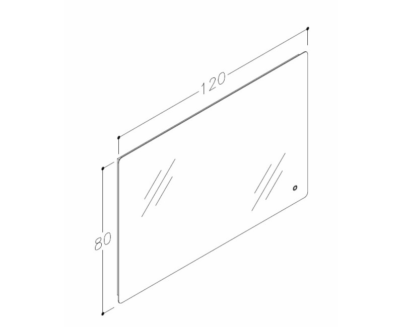 Kame GRACE Зеркало 120x80см, MRL/120-80