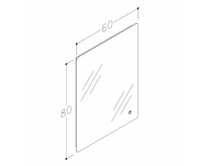 Kame GRACE Spogulis ar LED apgaismojumu 60x80cm, MRL/60-80