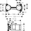 Maisītājs iebūvējams daļa Hansgrohe 13622180