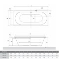 Roltechnik Vanna MALIBU NEO 170x75 cm