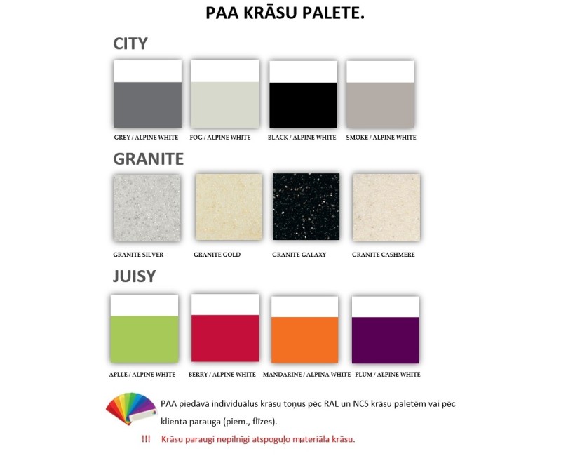 PAA ROUND ON akmens masės kriauklė Ø 410mm Balta