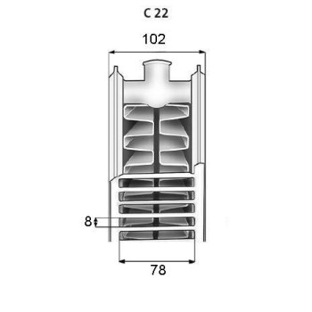 Apkures Radiators Purmo Compact Tips 22 500x1000mm Ar Sānu Pieslēgumu