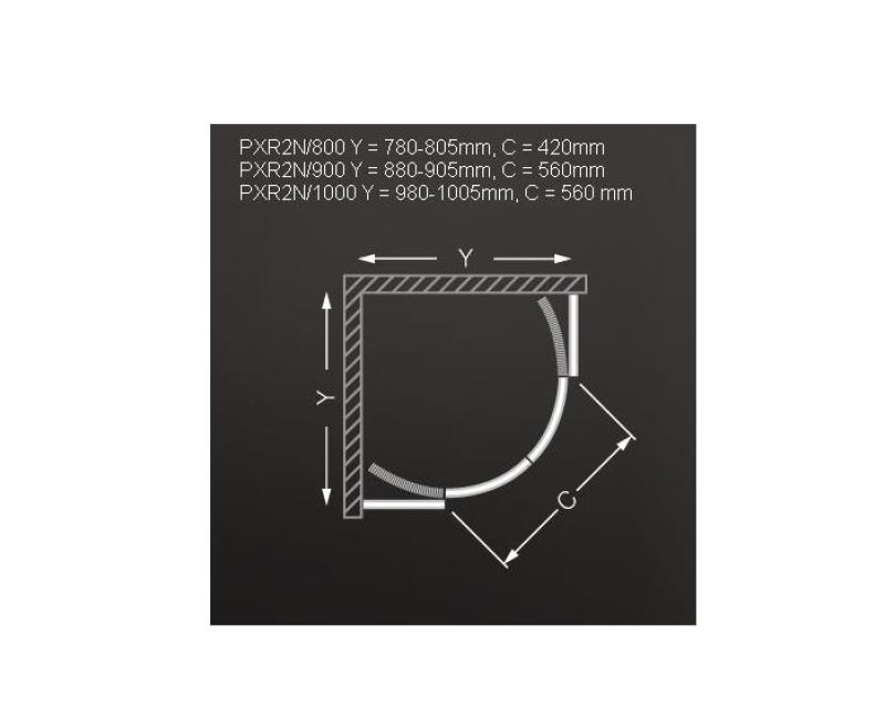 Roltechnik Душевой уголок полукруглый PXR2N 1000