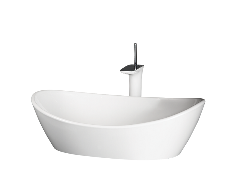 PAA IAMO/00 Amore kriauklė akmens masės 600x370mm balta