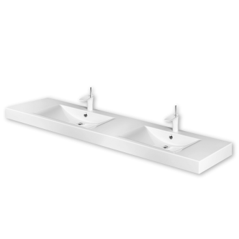 Praustuvė PAA LONG STEP DUO Akmens masė 2010x490mm, Balta