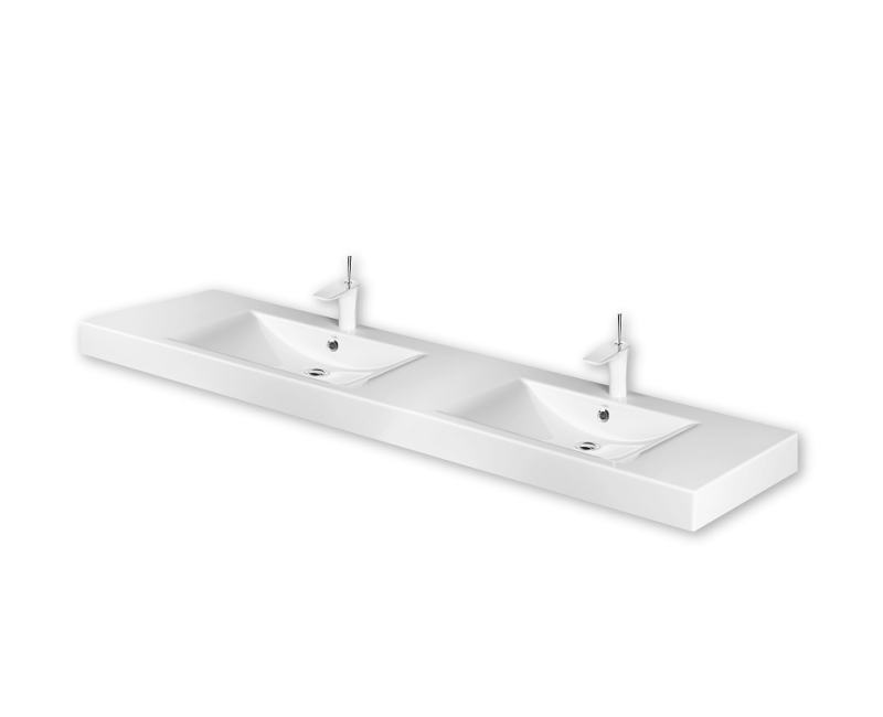 Praustuvė PAA LONG STEP DUO Akmens masė 2010x490mm, Balta