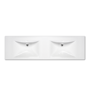 Praustuvė PAA LONG STEP DUO Akmens masė 2010x490mm, Balta