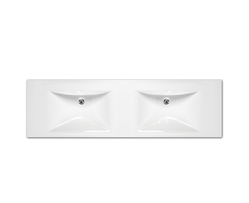Praustuvė PAA LONG STEP DUO Akmens masė 2010x490mm, Balta