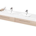 Praustuvė PAA LONG STEP DUO Akmens masė 2010x490mm, Balta