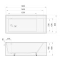 PAA Vanna INFINITY 1800x800mm, silkstone