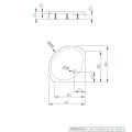 Radaway Dušas paliktnis pusapaļš Patmos B 90x90 ,balts