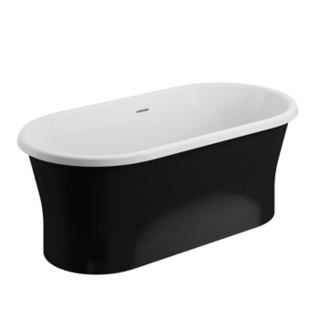 Polimat Brīvi stāvoša vanna AMONA NEW NERO 150x75 cm, 00335