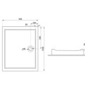 Polimat GOLIAT Душевой поддон прямоуголный 100x90cm, 00367