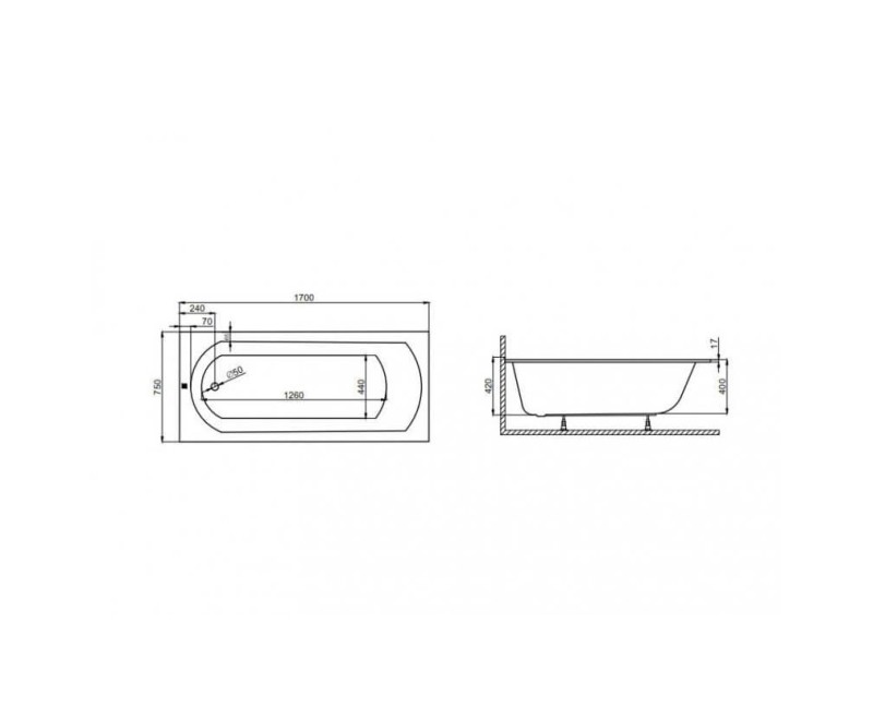 Polimat Vanna CLASSIC 170x75 cm, 00280