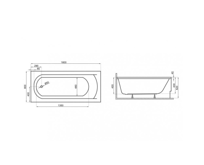 Polimat Vonia CLASSIC 180x80 cm, 00440