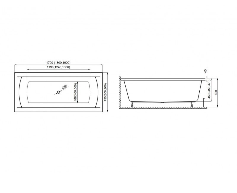 Polimat Vonia INES 180x80 cm, 00720