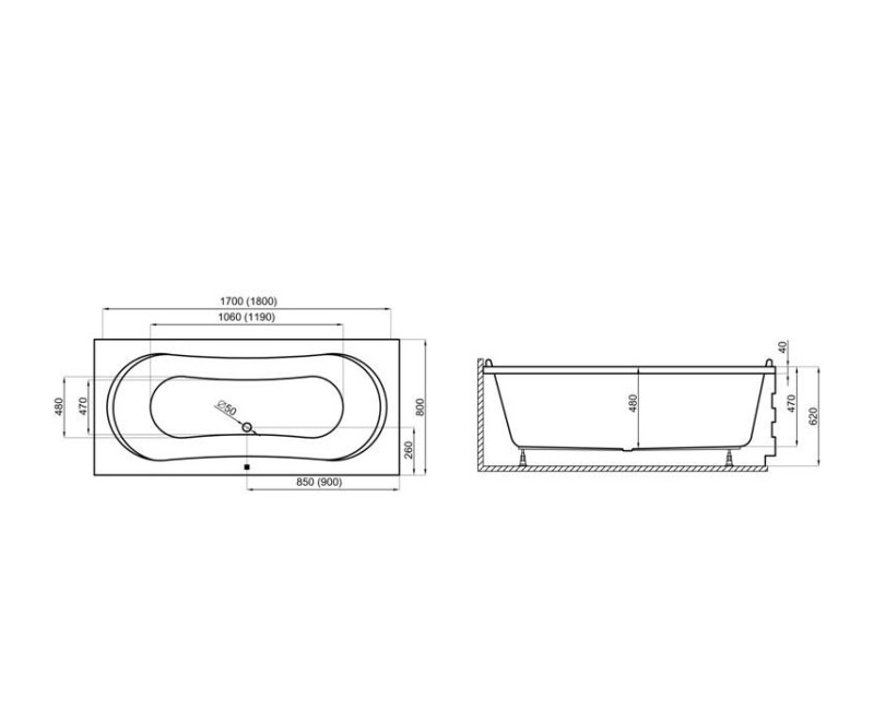 Polimat Vonia LONG 180x80 cm, 00429