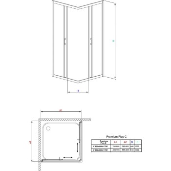 Radaway Квадратная душевая кабина Dolphi Premium Plus C 80x80