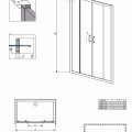 Radaway Dušas durvis Premium Plus DWD 140cm