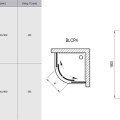 RAVAK Душевой уголок полукруглый Blix BLCP4 90x90cm