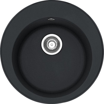 FRANKE Virtuves izlietne RONDA 51cm ar pop-up, ROG 610-41, onyx