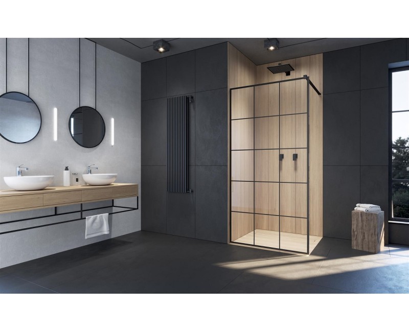 Radaway Dušo siena Modo New Black II Factory 90x200cm