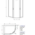 Radaway Asimetriska dušas kabīne Premium Plus E 120x90 cm