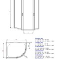 Radaway Душевой уголок асимметричный Premium Plus E 100x80 cm