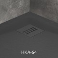 Radaway Dušas paliktnis pusapaļš KYNTOS A 100x100cm, antracīts