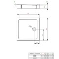 Dušas paliktnis Radaway DOROS C Compact Kvadratinis 90x90cm