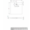 Radaway Душевой поддон квадратный KYNTOS C 100x100см
