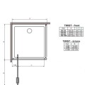Radaway Душевой уголок прямоугольный TWIST DW+S 90x70 cm
