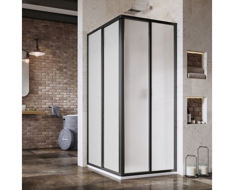 RAVAK Dušas stūris kvadrātveida SRV2S 100x100cm (1 puse) melns