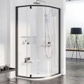 RAVAK Душевой уголок полукруглый PIVOT PSKK3 100x100см, чёрный