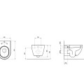 Ravak Uni Chrome RimOff Piekaramais WC pods, balts X01535