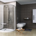 RAVAK PIVOT Pusapaļā dušas kabīne PSKK3 100x100cm, balts/balts