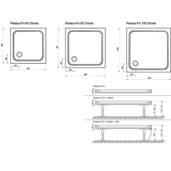 RAVAK Душевой поддон квадратный Perseus Pro Chrome 100x100 cm