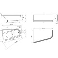 Ravak Stūra vanna CHROME 160x105 L