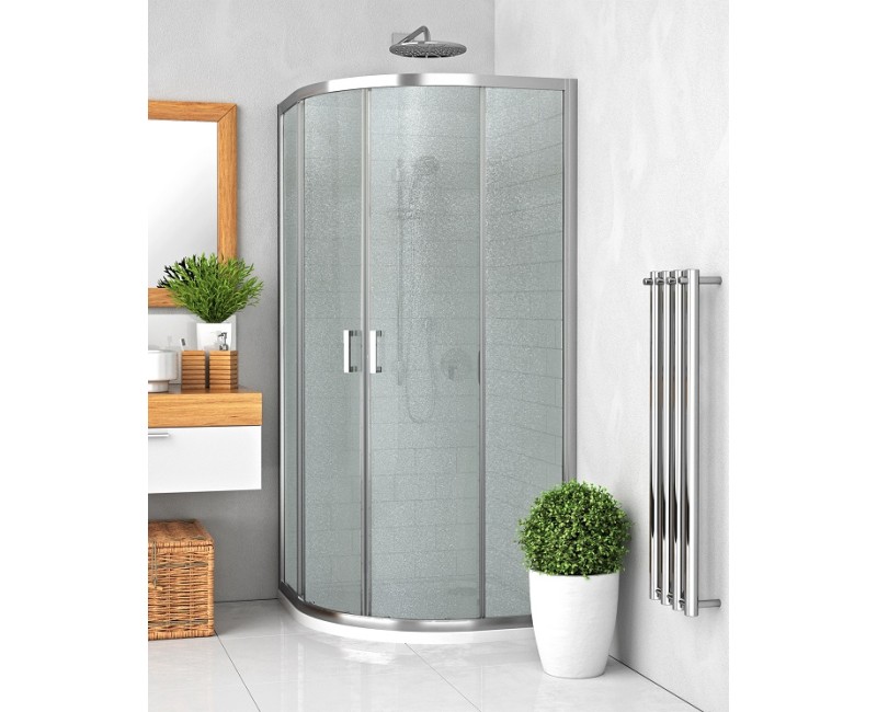 Roltechnik Душевой уголок полукруглый LLR2 800x800mm, блестящий
