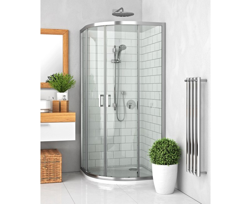 Roltechnik Душевой уголок полукруглый LLR2 800x800mm, блестящий