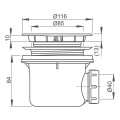 Roltechnik Сифон для поддонов 90mm, 8100016