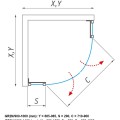 Roth Душевой уголок полукруглый GR2N 90-100x90-1000cm
