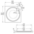 Roltechnik Душевой поддон квадратный Macao-M 80x80cm, 8000062