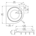 Roltechnik Dušas paliktnis pusapaļš DREAM-P 800x800