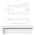 Roth Vanna KUBIC NEO SLIM 180x80 cm