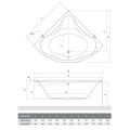 Roltechnik Угловая ванна SABRINA NEO 150x150