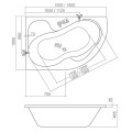 Roth Roltechnik Vanna TULLIP 160x100 cm L/R