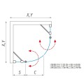 Roth Душевой уголок полукруглый LYR4 80x80cm