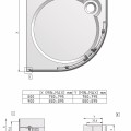 Roltechnik Душевой уголок полукруглый LLR2 800x800mm, блестящий